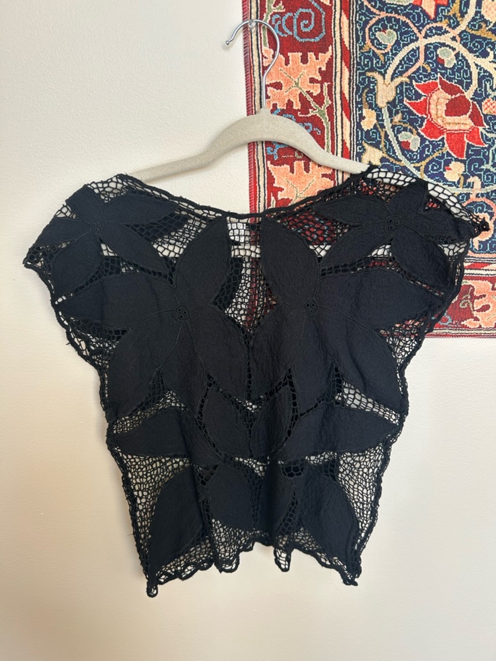 Open knit/ flower top